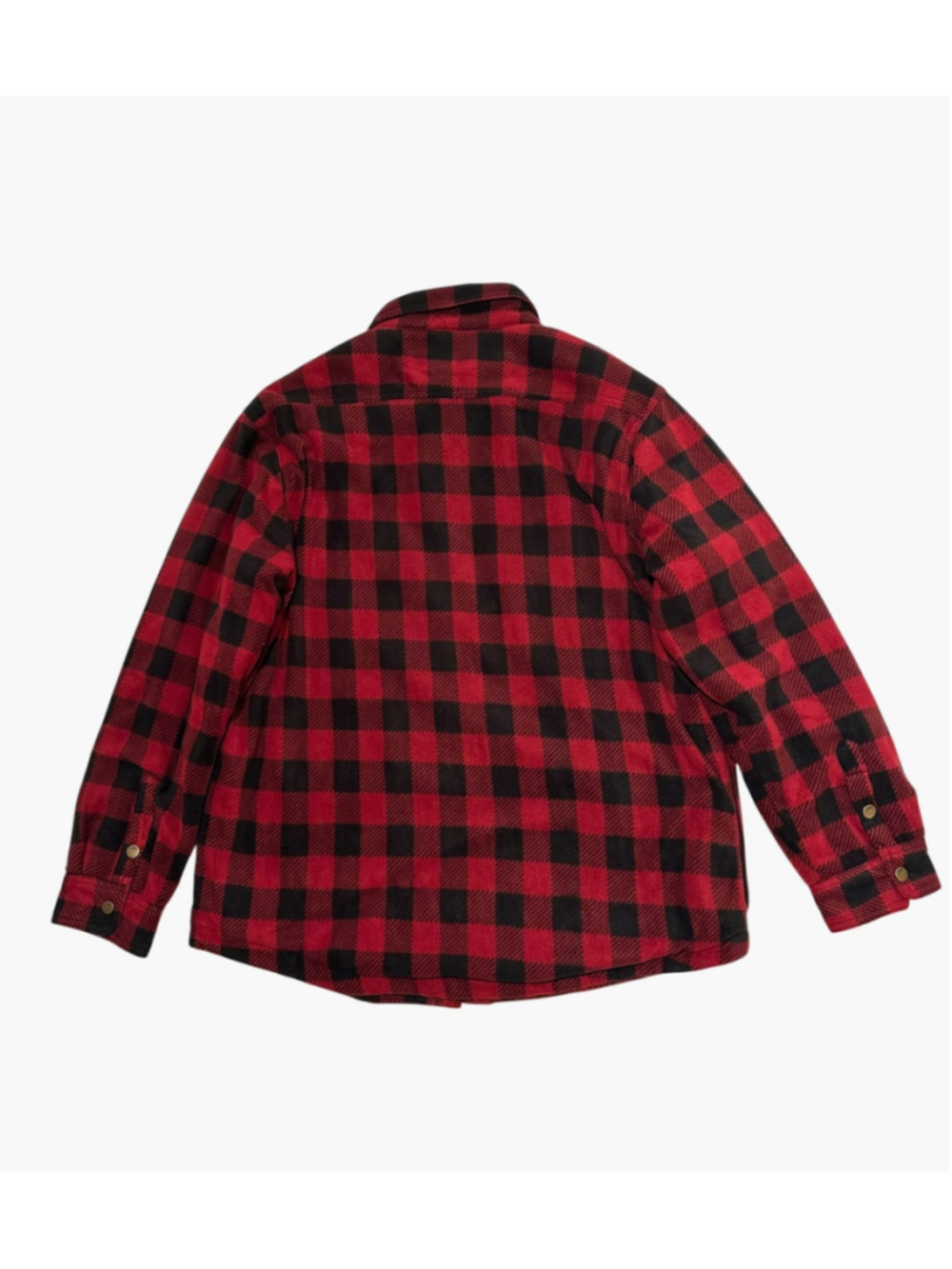 Lee Red Plaid Fleece Jacket Mens XL Soft Black Faux Sherpa Fur Lining NWT - Picture 3 of 16